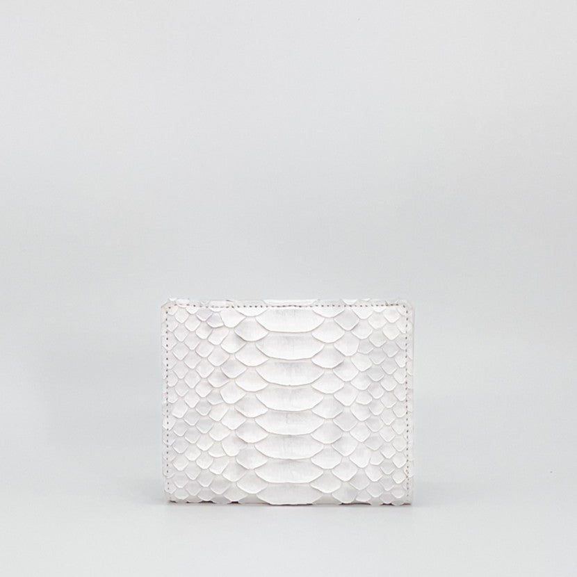 VIA DOAN ヴィア ドアン レザー 本革 ヘビ革 蛇革 ANTIQUE PYTHON アンティーク パイソン ボックス型 コインケース 小銭入れ 財布 ミニ ウォレット ベージュ 479