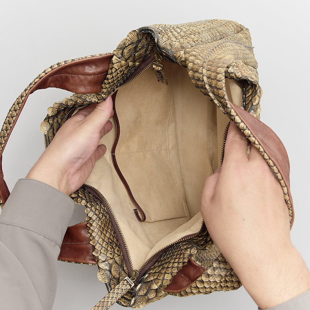 Antique python アンティークパイソン A4トートバッグ – VIA DOAN