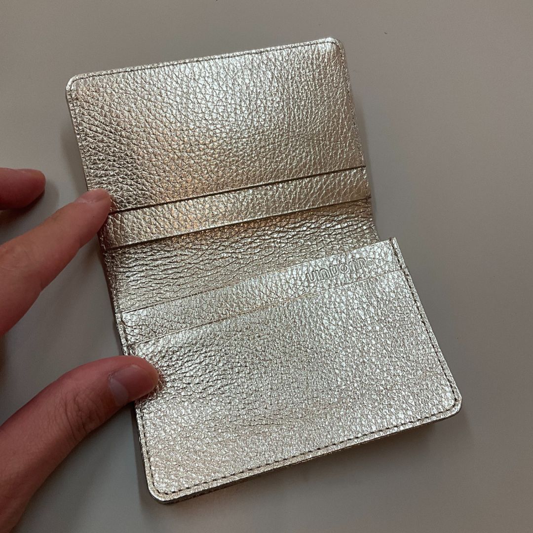 Python×gold&silver ヘビ革×ゴールド＆シルバーコンビ カード