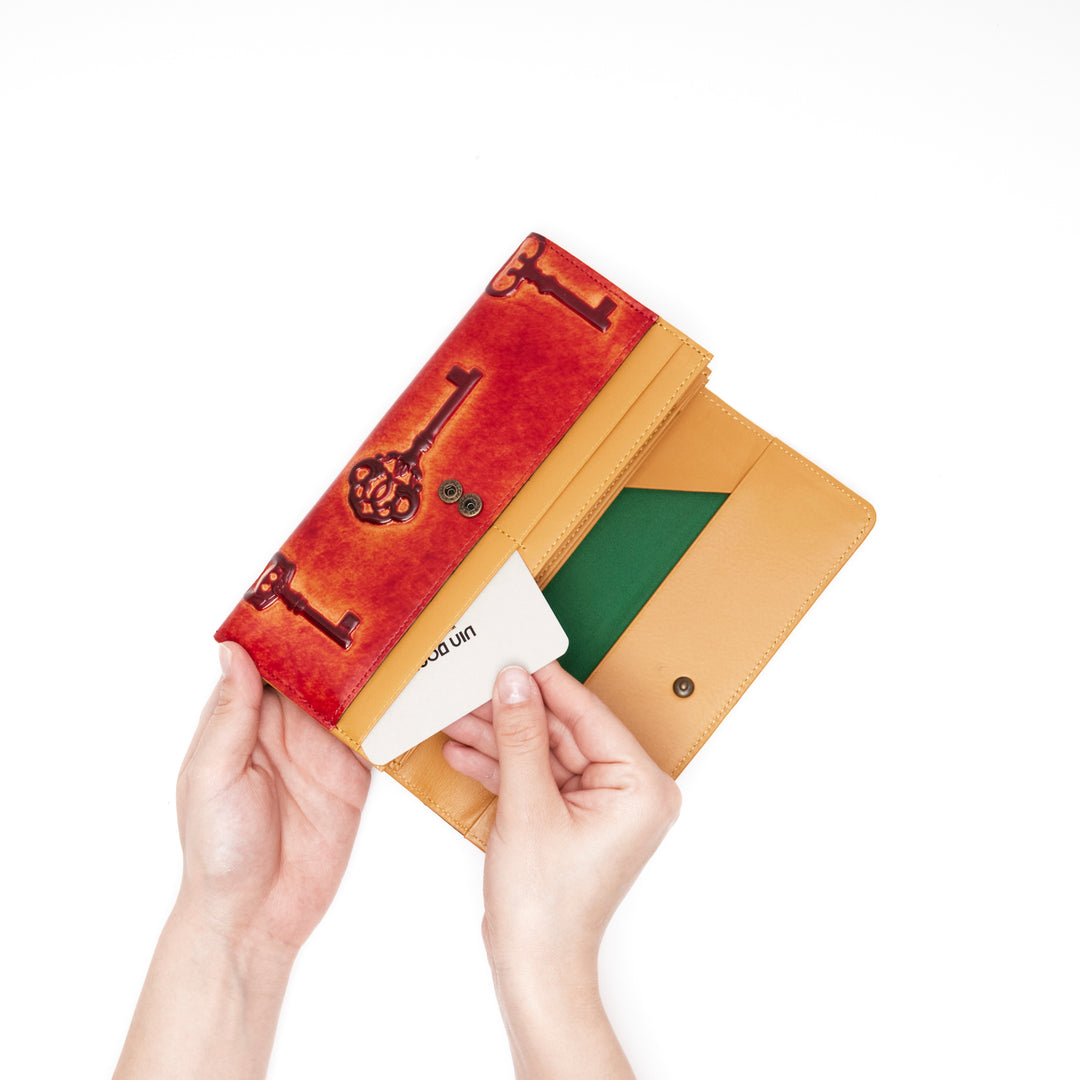 Retro(レトロ) イタリア製牛革のアンティークなかぶせ型長財布 – VIA